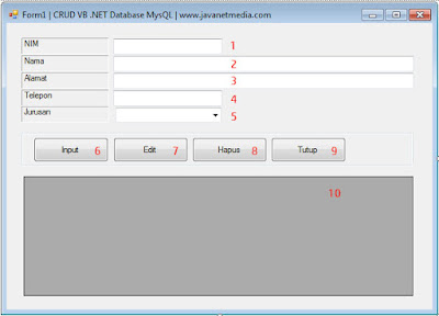 Membuat CRUD Visual Basic .NET Database MySQL