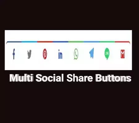 Stylish and Light Weight Best Ui Design Social Share Buttons For Blogger.