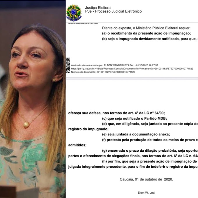  MPE pede impugnação de candidatura de Inês Arruda, em Caucaia