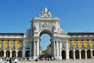 Portugalia, Lizbona, Baixa, Praca do Comercio, Arco Rua de Augusta