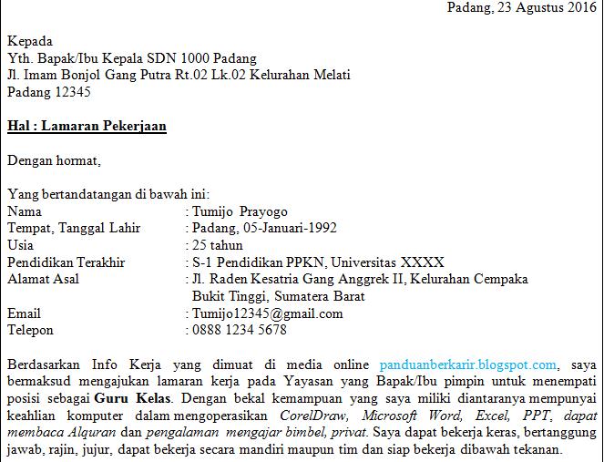 Contoh Surat Lamaran Kerja Sebagai Arsitek