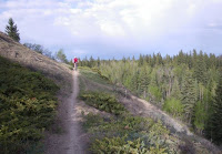 Lou riding in west Fish Creek