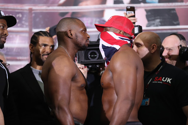 Dillian Whyte Vs Dereck Chisora 2 (Rematch) Weigh in results