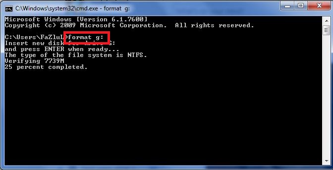 Cara Format flashdisk dengan Command Prompt agar menghapus 