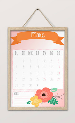 Calendario imprimible marzo