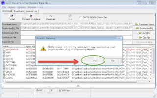 Tekan Yes jika SP Flashtool seperti ini