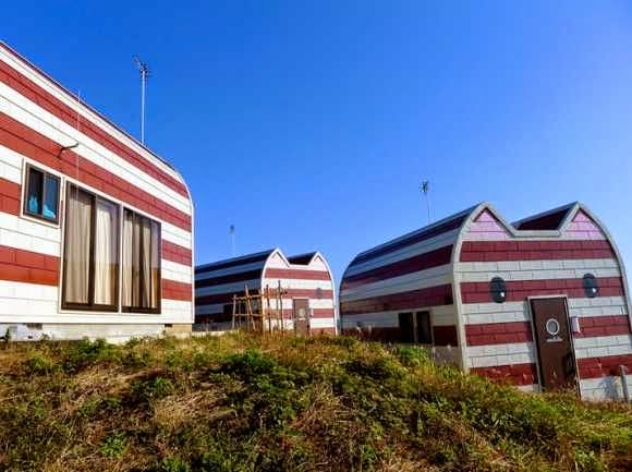 Cat shaped house in Cat Island Tashirojima Japan