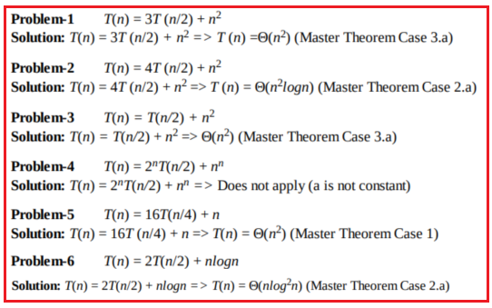 Master Theorem