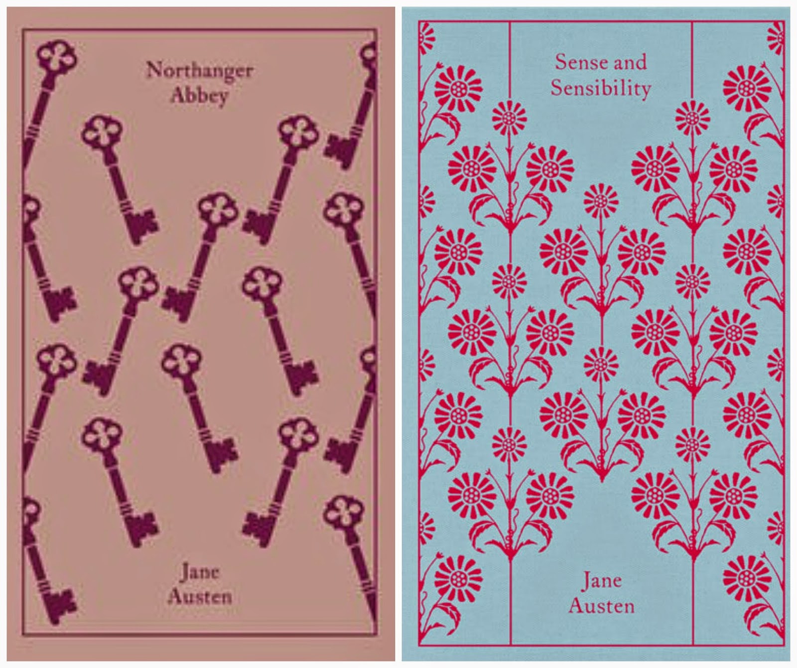 Northanger Abbey and Sense & Sensibility Book Covers