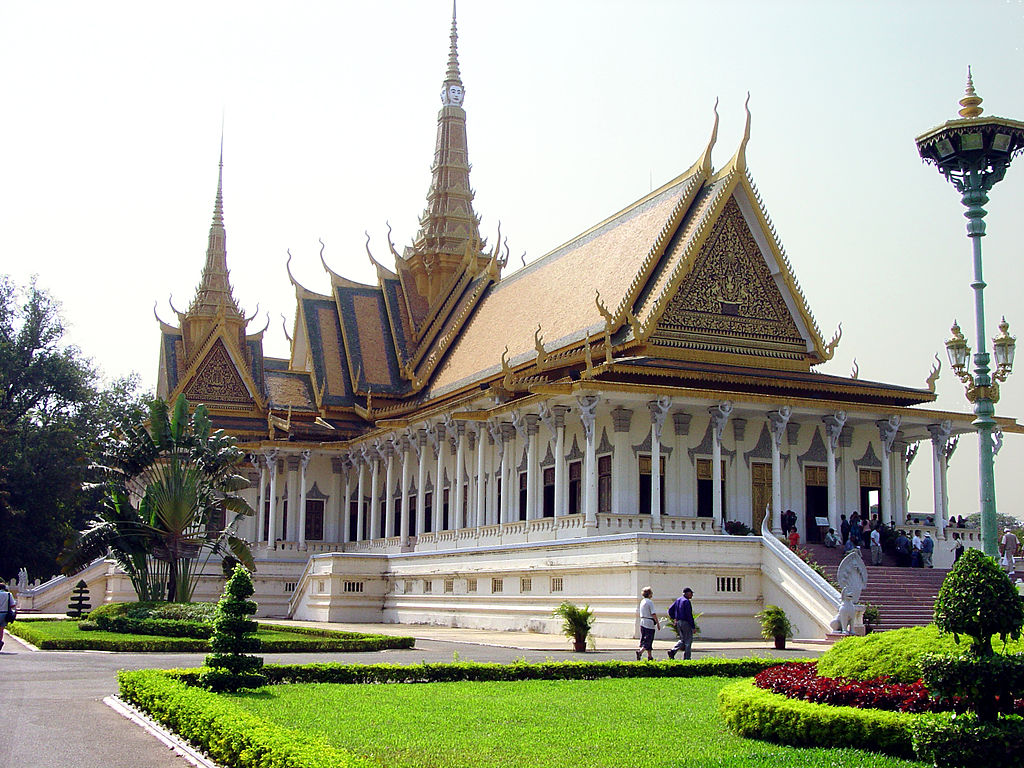 Throne Hall of the Royal Palace in Phnom Penh, Cambodia.