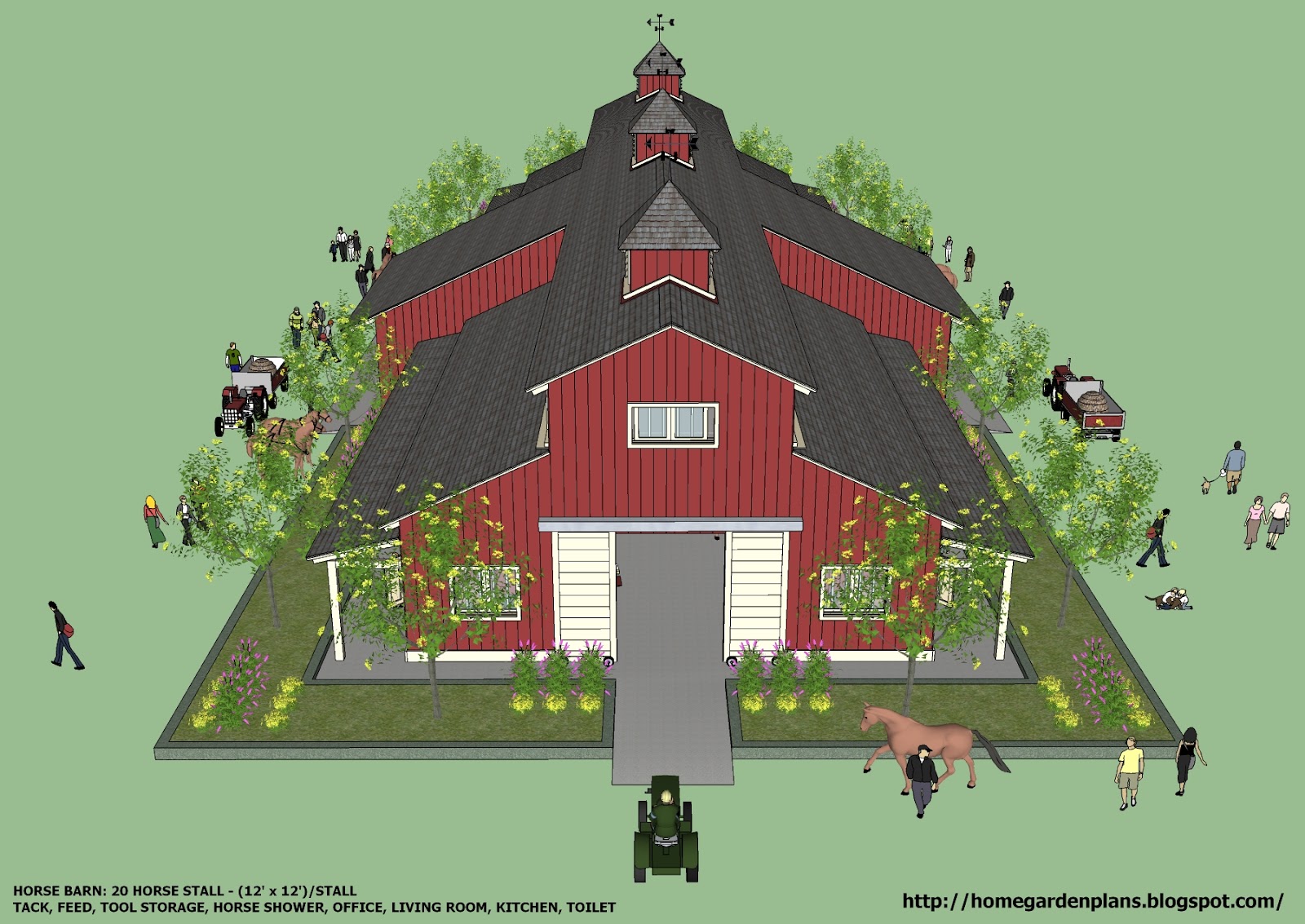 free horse barn plans blueprints