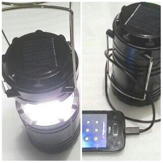 LAMPU KAMPING SOLARCELL ENERGI MATAHARI BISA BERFUNGSI SEBAGAI POWERBANK UNTUK MENCHARGE HANDPHONE