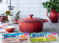 Logo Mareblu ti regala le Minicotte e Pentole in ghisa Le Creuset