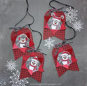 Sunny Studio Stamps Bundled Up Penguin Gift Tags by Nichol Magouirk.