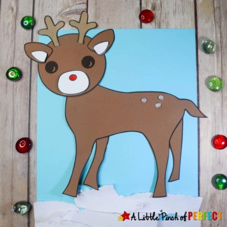 Paper reindeer craft for kids