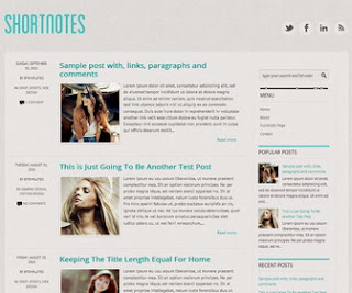 Shortnotes Blogger Template