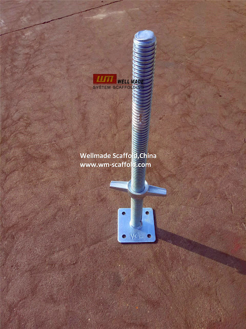 adjustable screw jack base - leveling jacks for construction building and concrete formwork - scaffold feet - wellmade scaffold china