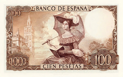 España - Billete de 100 pesetas - 19.11.1965 - Reverso