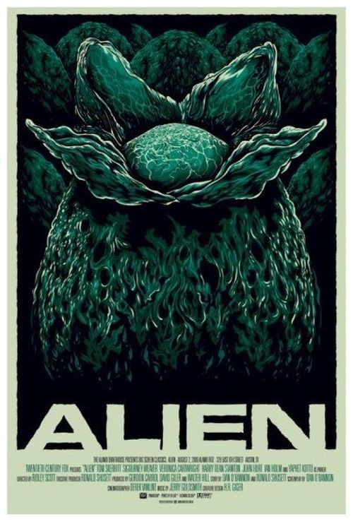 Ken Taylor illustrations movie posters silkscreen Alien