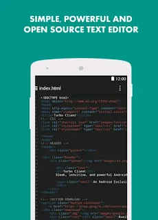 Turbo Editor // Text Editor Aplikasi kode editor untuk android