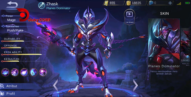 Mobile Legends : Hero Zhask ( Planes Dominator ) High Damage Builds Set up Gear