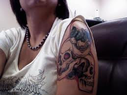 Skull Shoulder tattoos for girls