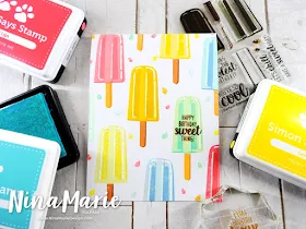 Sunny Studio Stamps: Perfect Popsicles and Two Scoops Guest Spotlight Cards by Nina Marie Trapani