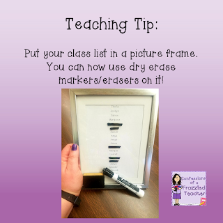 Teaching Tip - Picture Frames in Your Classroom