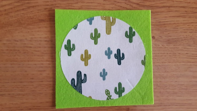 Cactus themed felt & fabric coasters - tutorial