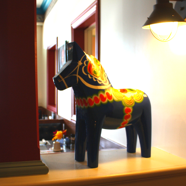 Dala Horse at the Stockholm Inn in Rockford, Illinois