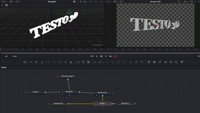 testo 3D creato con fusion