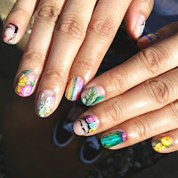 Decoración de uñas inspiradas en Frida Kahlo