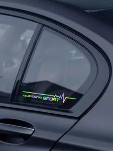 AD 2pcs Car Logo Sticker Triangle Window Decor Sticker Laser Reflective Body Decals Accessories For Audi Quattro S Line TT A3 B6 8P US $2.45 + Shipping: US $1.25