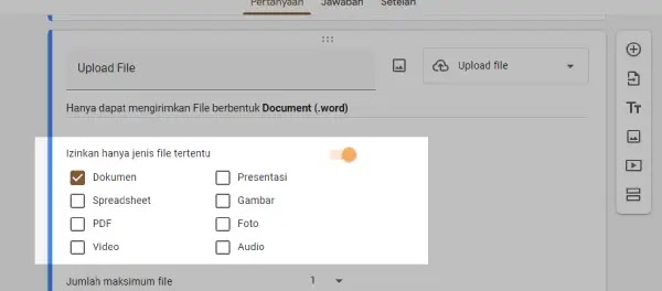 Jenis File pada Form Upload File