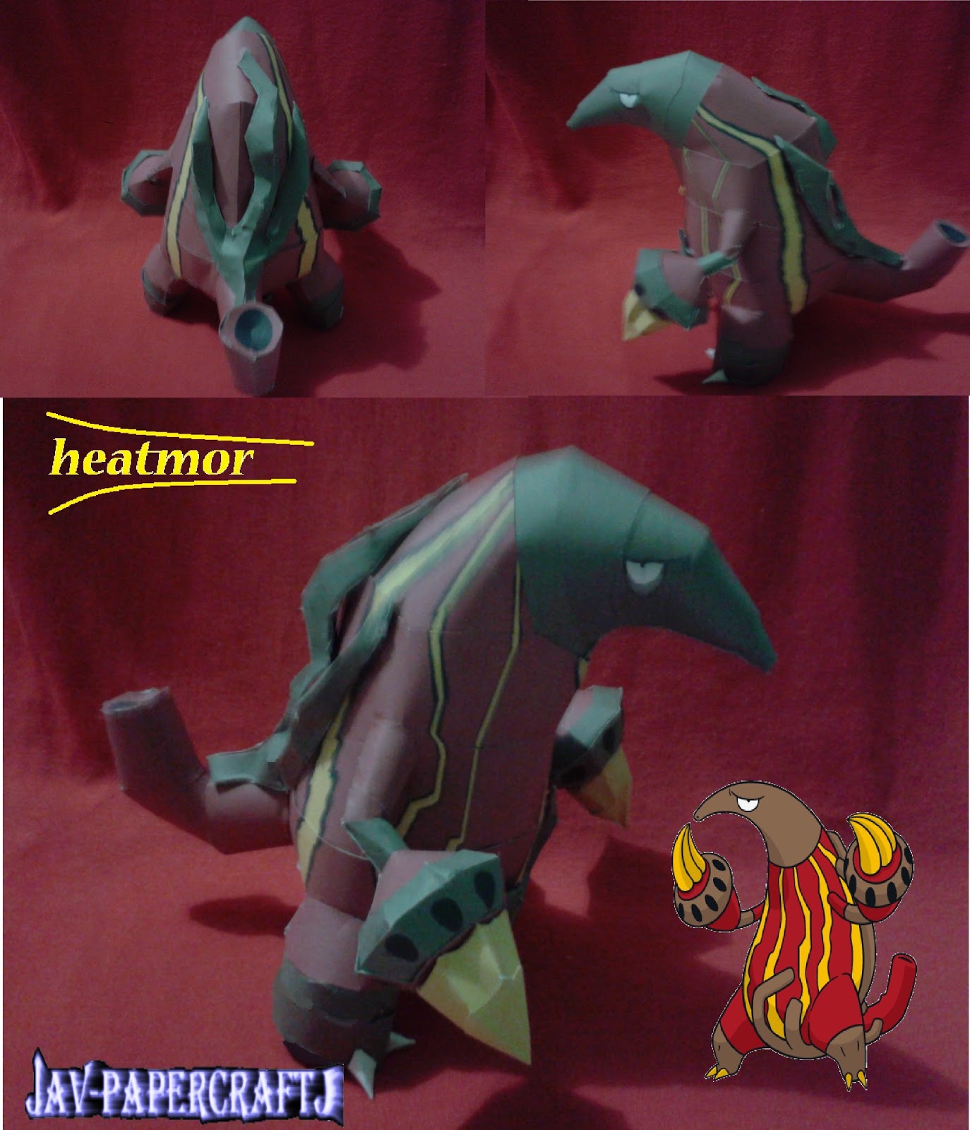 Pokemon Heatmor Papercraft