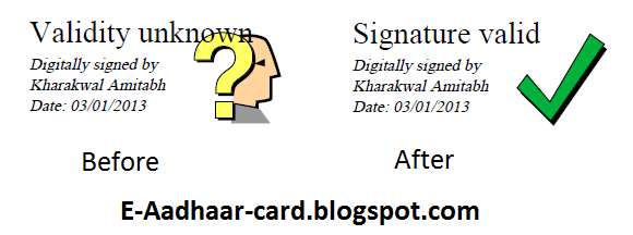 How to Validate e-Aadhaar Card Letter Signature | Aadhaar Card
