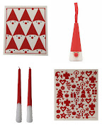 Tomte Ornament · Tomte Tapers · Christmas Red Dish Towel