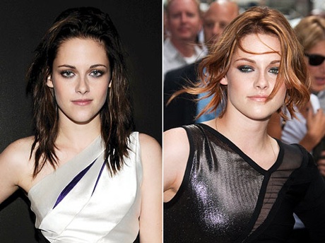 kristen stewart hair colour. Kristen Stewart traded in this