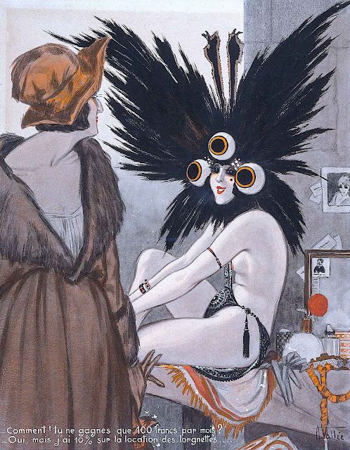 an Armand Vallée showgirl cartoon