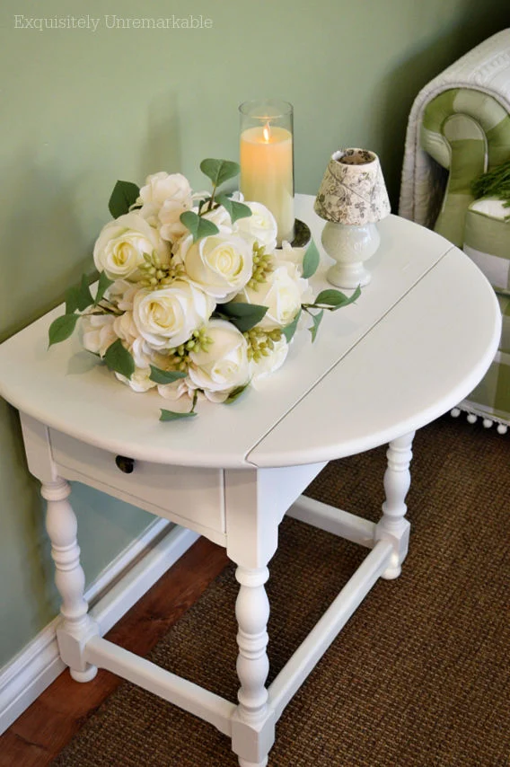 Painted Drop Leaf Accent Table