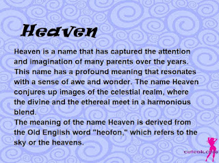 meaning of the name "Heaven"