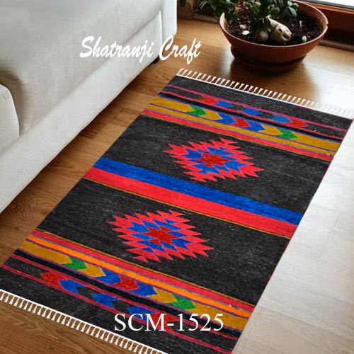 Handloom Shatranji carpets rugs floormat for home décor শতরঞ্জি SCM-1525