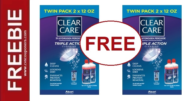 FREE Clear Care Plus Twin Pack at CVS