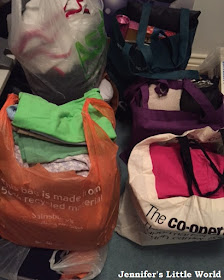 Pile of charity shop bags