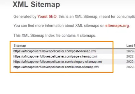 رابط Sitemap على WordPress عن طريق yoast seo