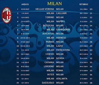 JADWAL AC MILAN 2013-2014 LENGKAP