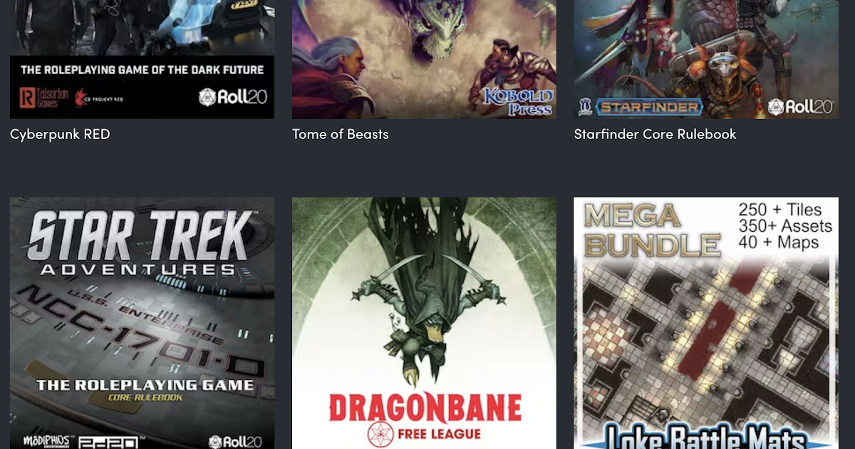 Roll20 RPG Humble Bundle features Dune, Pathfinder, Tales from the