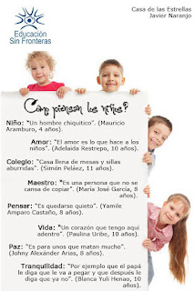 Dicionário feito por crianças colombianas