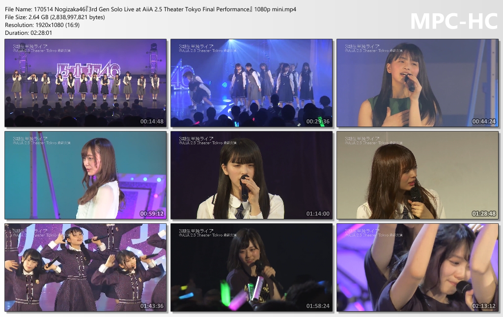Nogizaka46 3rd Gen Solo Live At Aiia 2 5 Theater Tokyo Final Performance
