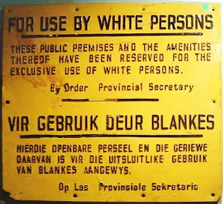 An apartheid sign in South Africa